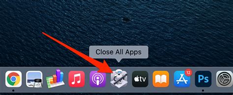 how to quit all open apps on mac