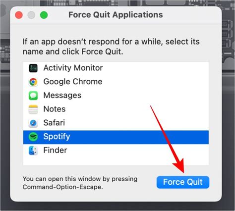 how to quit running apps on mac
