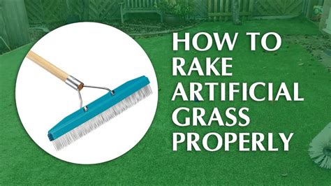 how to rake artificial grass