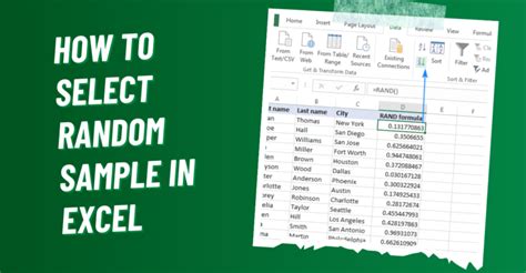 how to randomly sample data in excel