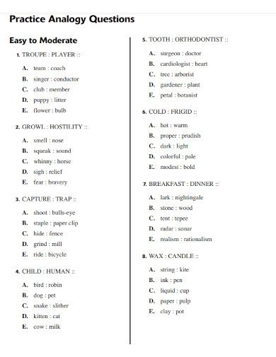 how to read analogy questions