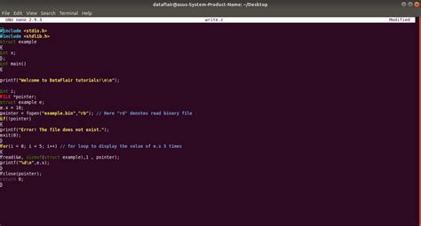 how to read and write binary file in c