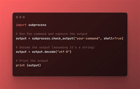 how to read command output in python
