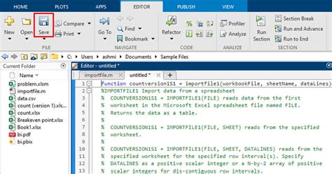 how to read data from excel sheet in matlab