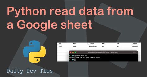 how to read data from google sheets using python