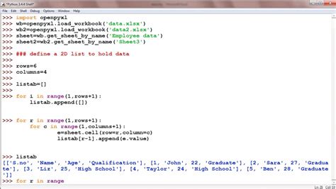 how to read data in excel using python