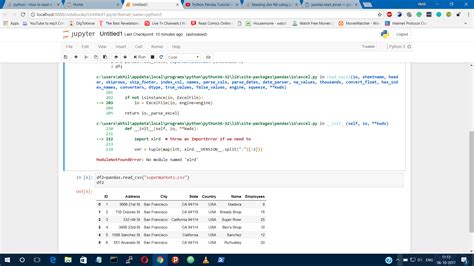how to read excel file in python jupyter notebook