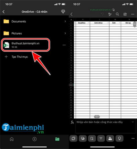 how to read excel file on iphone