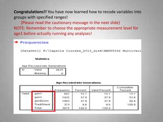 how to recode age variables in spss
