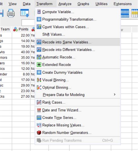 how to recode into same variables in spss