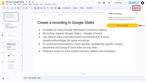how to record a google slides presentation with audio and video
