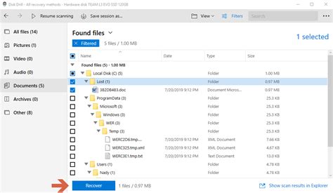 how to recover a deleted folder in word