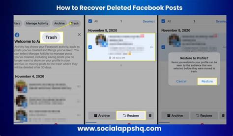 how to recover deleted facebook posts on iphone