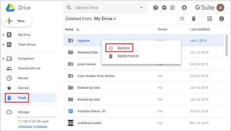 how to recover deleted files from google docs