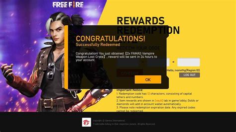 how to redeem code in free fire diamond
