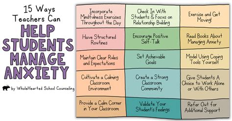 how to reduce anxiety in school