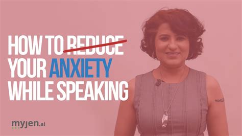 how to reduce anxiety while speaking