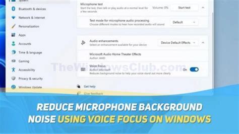 how to reduce background noise on mic windows 11