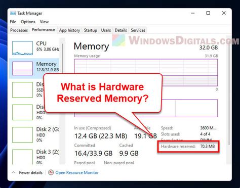 how to reduce hardware reserved memory in windows 10