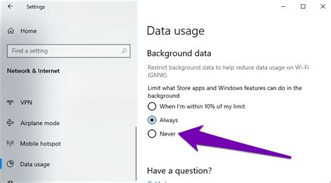 how to reduce hotspot data usage in laptop