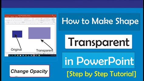 how to reduce opacity of shape in ppt
