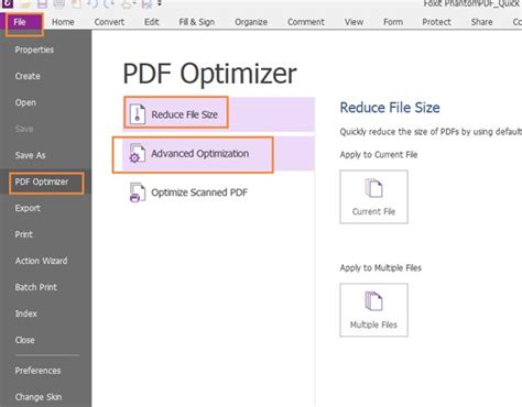 how to reduce pdf file size foxit