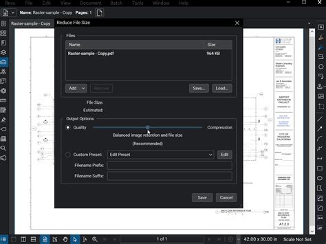 how to reduce pdf file size in bluebeam
