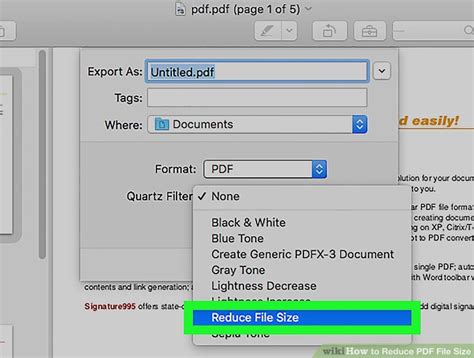 how to reduce pdf file size mac free