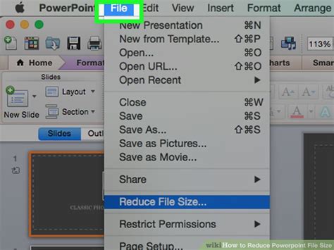 how to reduce ppt size in mac