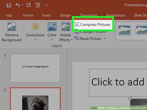 how to reduce ppt size in windows 10