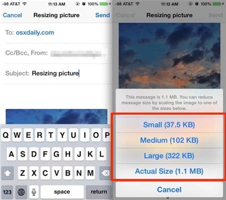 how to reduce size of iphone video to send