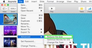 how to reduce size of keynote presentation
