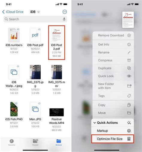 how to reduce the size of pdf in iphone