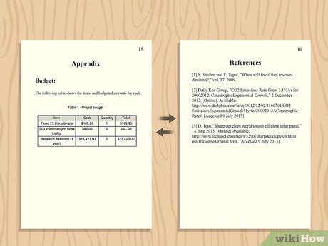how to reference appendices in a document