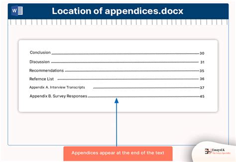 how to reference appendix in a document