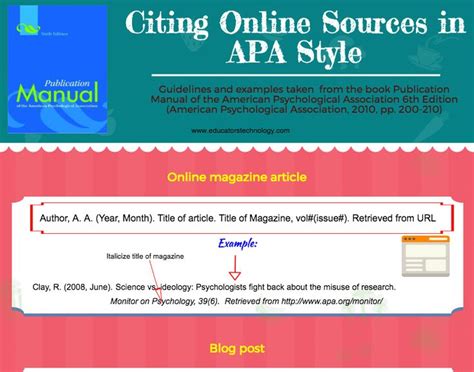 how to reference internet sources apa