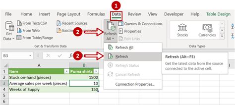 how to refresh data in excel on mac