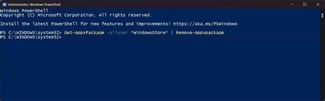 how to reinstall microsoft store powershell