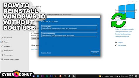 how to reinstall windows 10 using usb