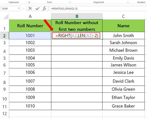 how to remove 1 and 2 from excel
