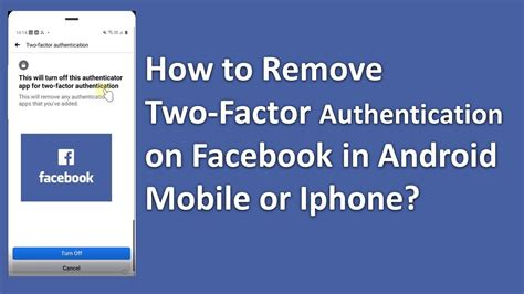 how to remove 2 factor authentication on facebook on iphone