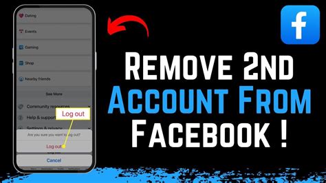 how to remove 2nd account in facebook