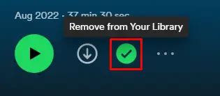 how to remove a deleted podcast from spotify library