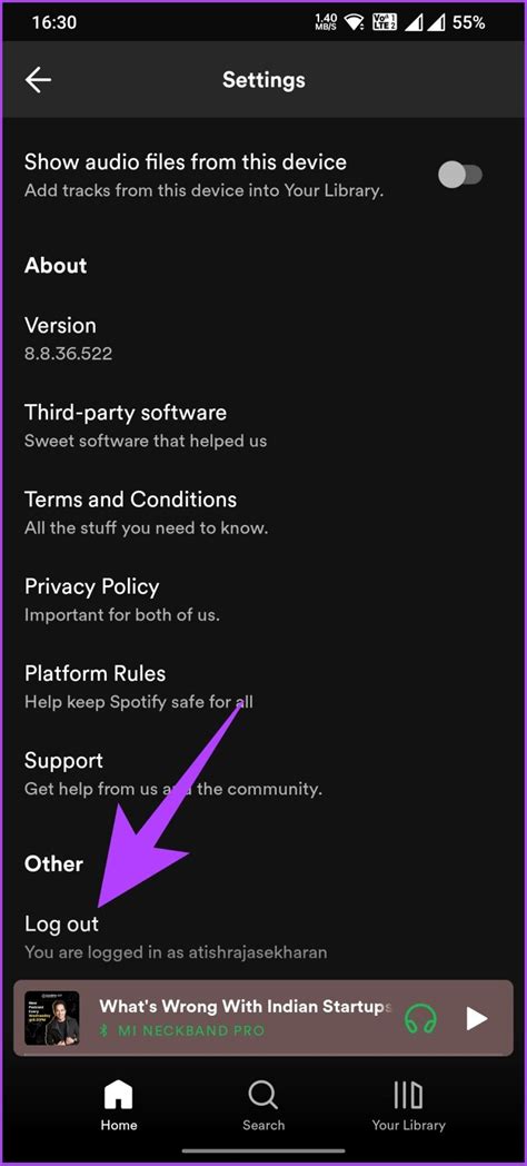 how to remove a device off.your spotify account