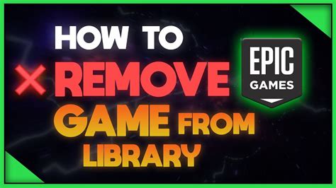 how to remove a game from epic library