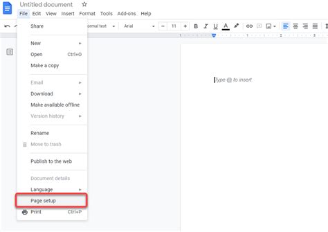 how to remove a page from a document in google docs