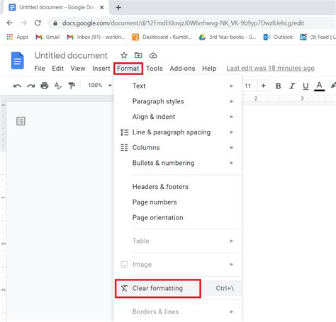 how to remove a page from google document