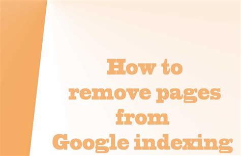 how to remove a page from google search
