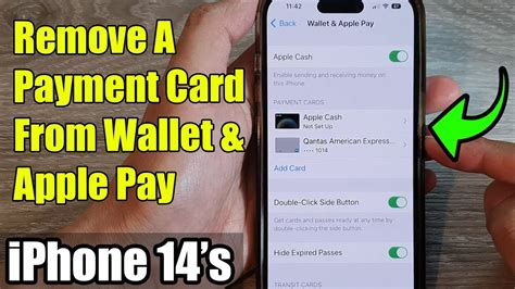 how to remove a payment card from apple pay