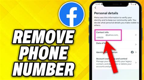 how to remove a phone number from your facebook